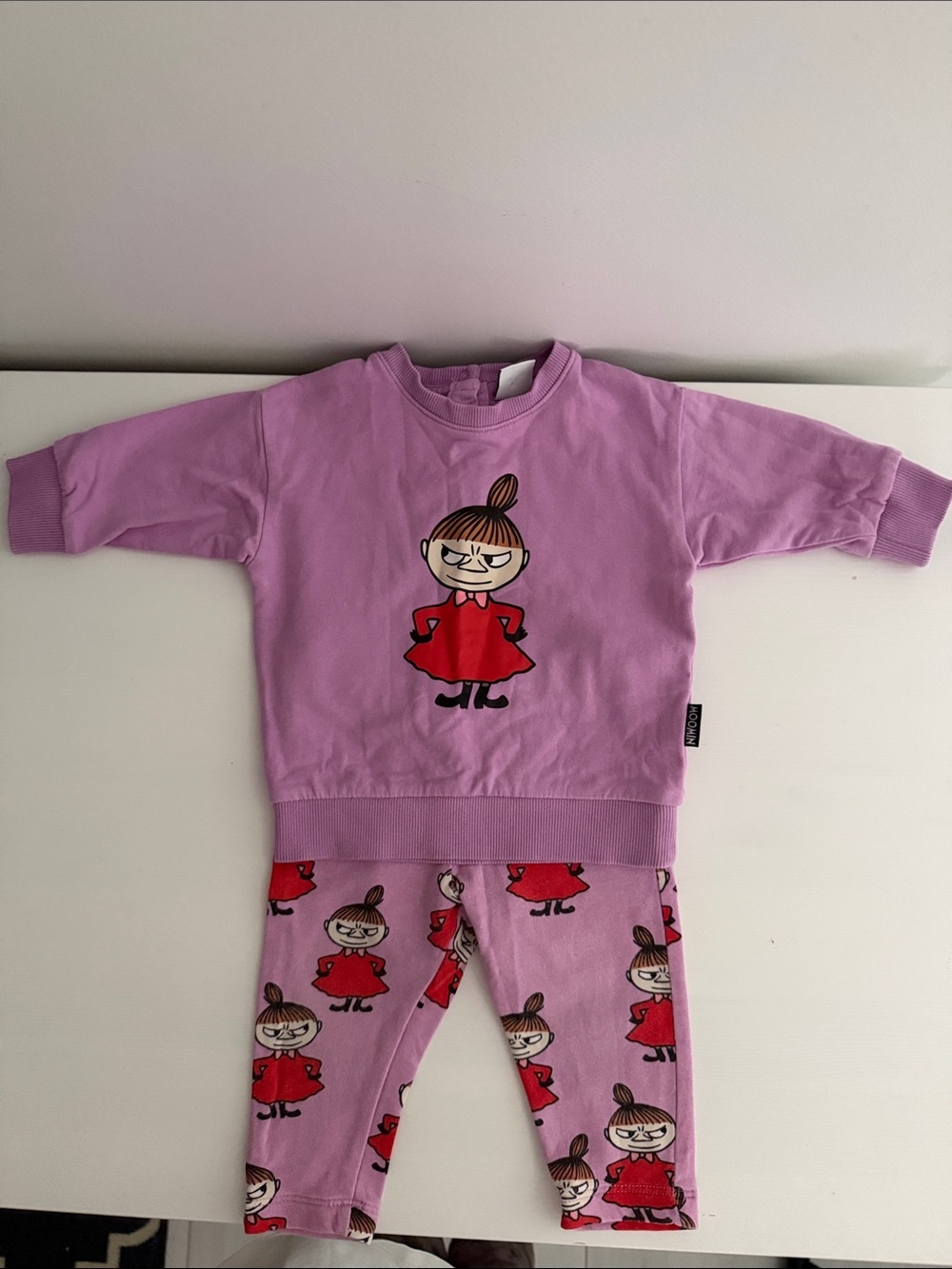 Moomin Little Myy Character Two Piece Girls' Pink Sweatshirt and Leggings (2)